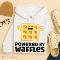 Waffle Lover Breakfast Waffles Powered By Waffles Hoodie thumb 4