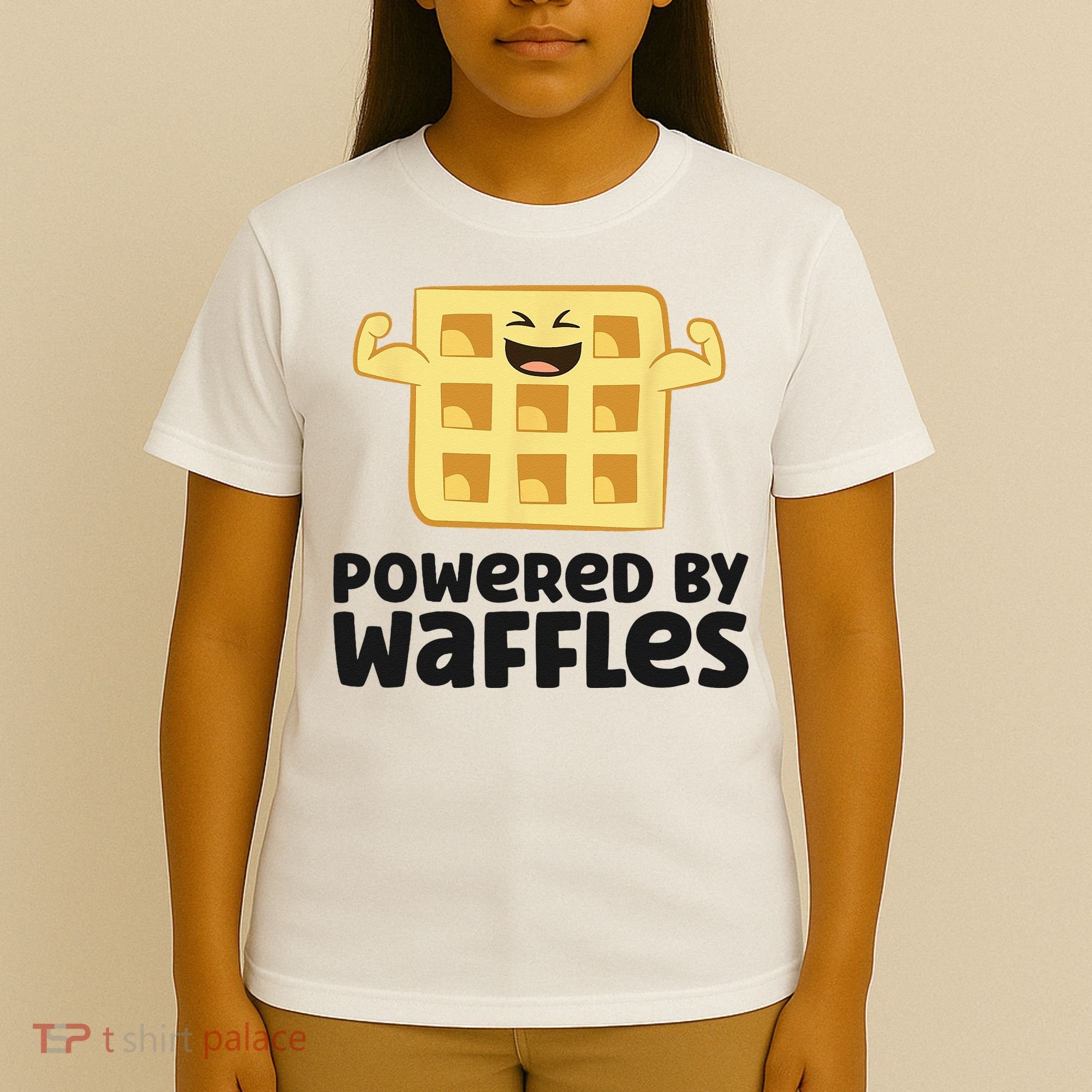 Waffle Lover Breakfast Waffles Powered By Waffles T-Shirt