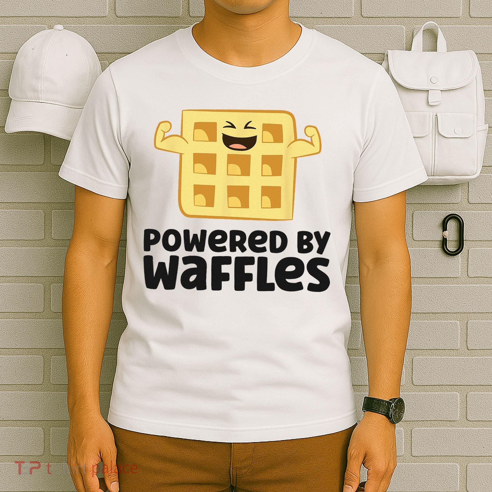 Waffle Lover Breakfast Waffles Powered By Waffles T-Shirt