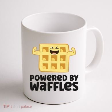Waffle Lover Breakfast Waffles Powered By Waffles Coffee Mug back