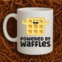 Waffle Lover Breakfast Waffles Powered By Waffles Coffee Mug thumb 2