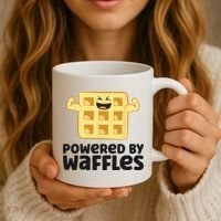 Waffle Lover Breakfast Waffles Powered By Waffles Coffee Mug thumb 3