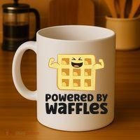 Waffle Lover Breakfast Waffles Powered By Waffles Coffee Mug thumb 4