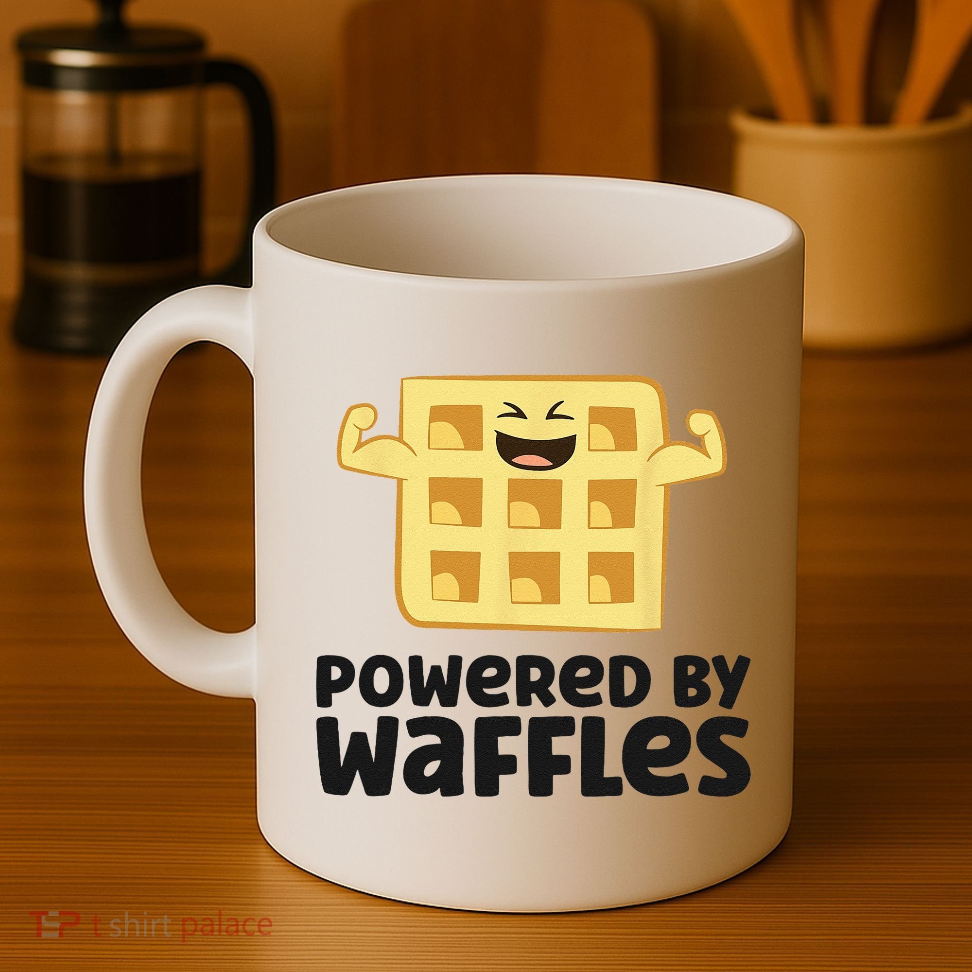 Waffle Lover Breakfast Waffles Powered By Waffles Coffee Mug