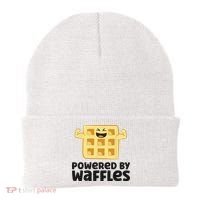 Waffle Lover Breakfast Waffles Powered By Waffles Beanie thumb 0