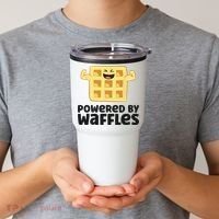 Waffle Lover Breakfast Waffles Powered By Waffles Tumbler thumb 2