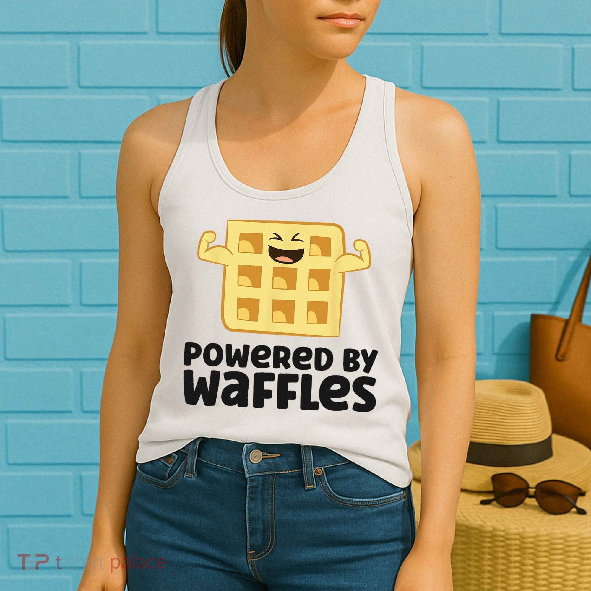 Waffle Lover Breakfast Waffles Powered By Waffles Women's Tank Top