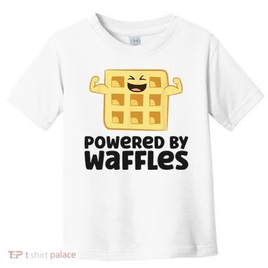 Waffle Lover Breakfast Waffles Powered By Waffles Toddler T-Shirt