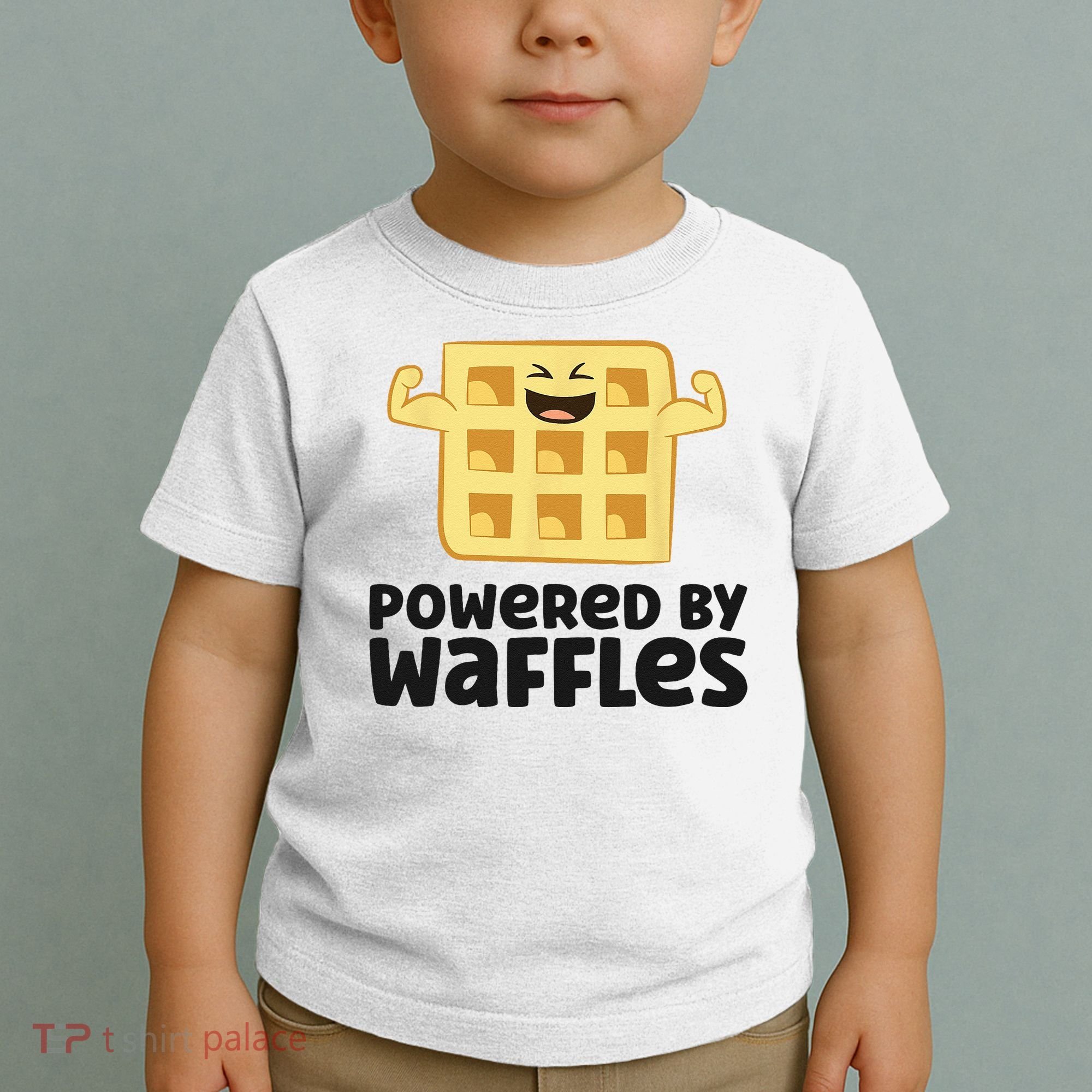 Waffle Lover Breakfast Waffles Powered By Waffles Toddler T-Shirt