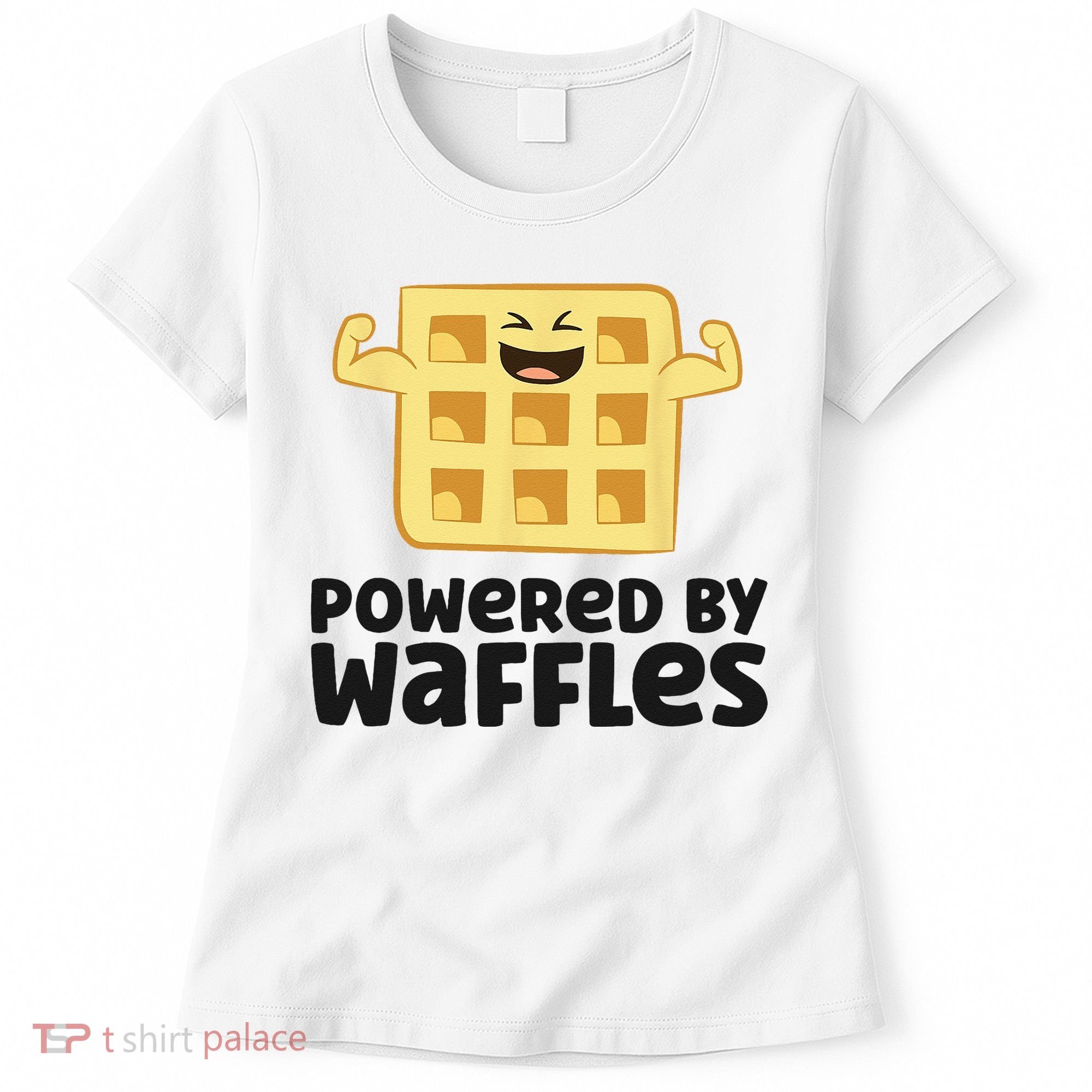 Waffle Lover Breakfast Waffles Powered By Waffles Women's T-Shirt