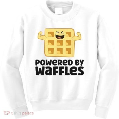 Waffle Lover Breakfast Waffles Powered By Waffles Kids Sweatshirt
