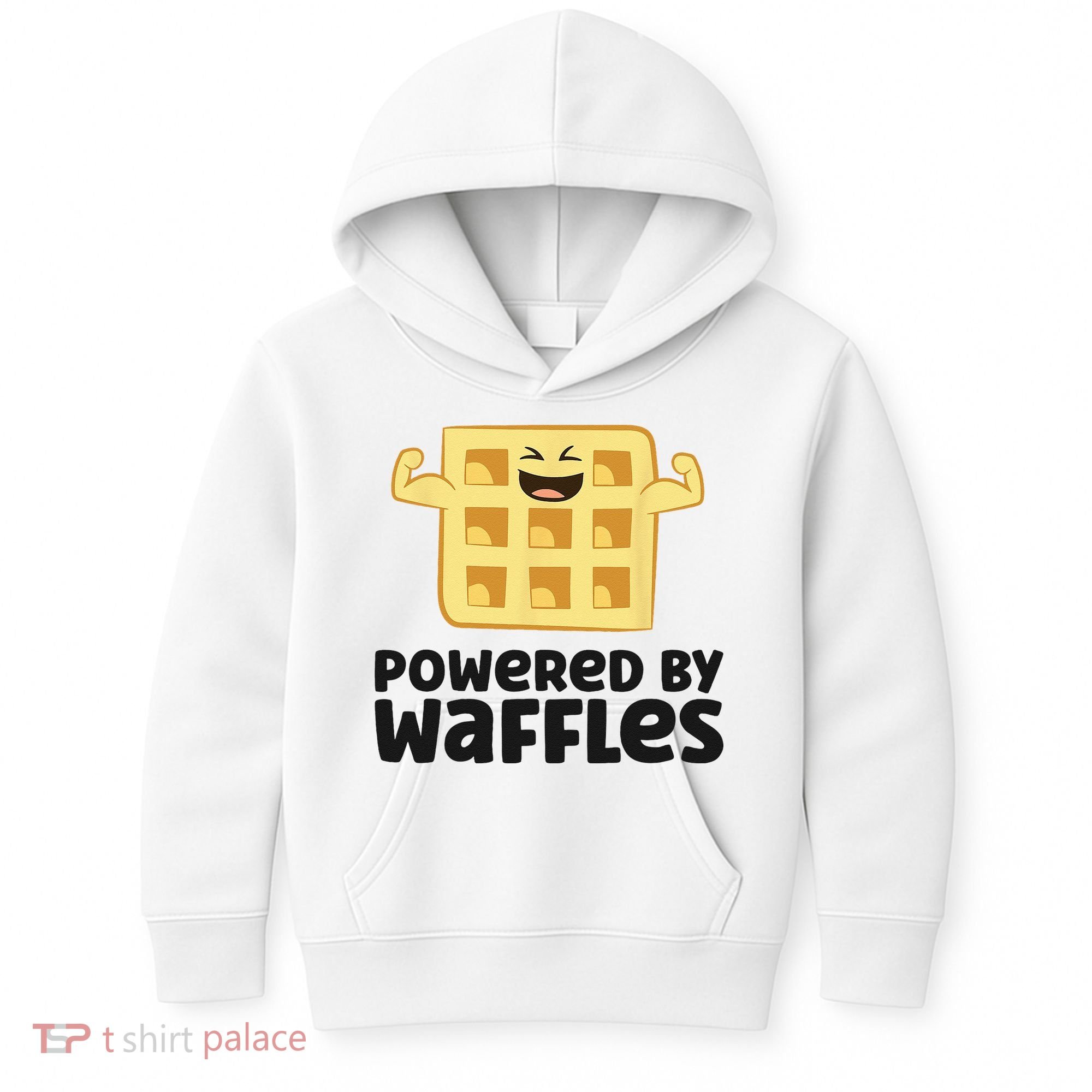 Waffle Lover Breakfast Waffles Powered By Waffles Kids Hoodie