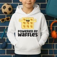 Waffle Lover Breakfast Waffles Powered By Waffles Kids Hoodie thumb 2
