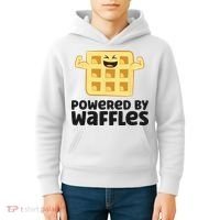 Waffle Lover Breakfast Waffles Powered By Waffles Kids Hoodie thumb 4