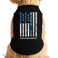 Warrior Light Blue Ribbon Prostate Cancer Awareness Doggie Tank thumb 0