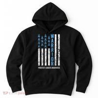 Warrior Light Blue Ribbon Prostate Cancer Awareness Hoodie thumb 0