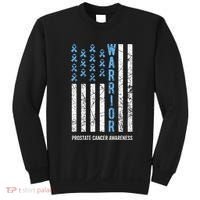 Warrior Light Blue Ribbon Prostate Cancer Awareness Sweatshirt thumb 0