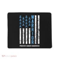 Warrior Light Blue Ribbon Prostate Cancer Awareness Mousepad thumb 0