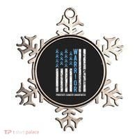 Warrior Light Blue Ribbon Prostate Cancer Awareness Ornament thumb 0