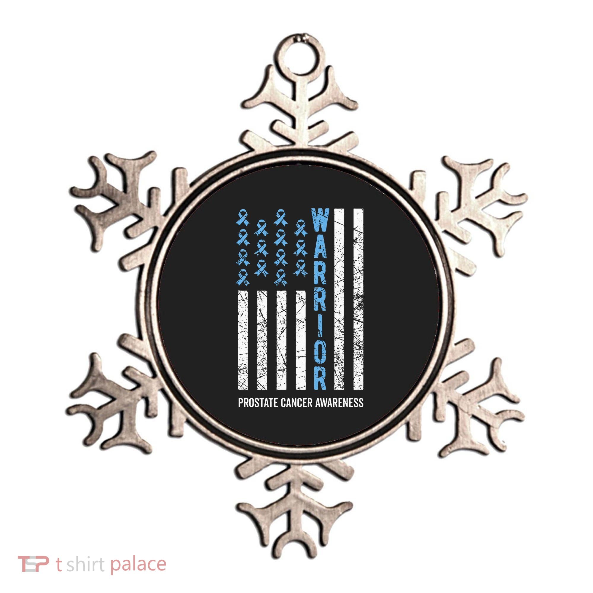 Warrior Light Blue Ribbon Prostate Cancer Awareness Ornament
