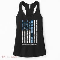 Warrior Light Blue Ribbon Prostate Cancer Awareness Women's Tank Top thumb 0