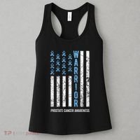 Warrior Light Blue Ribbon Prostate Cancer Awareness Women's Tank Top thumb 3
