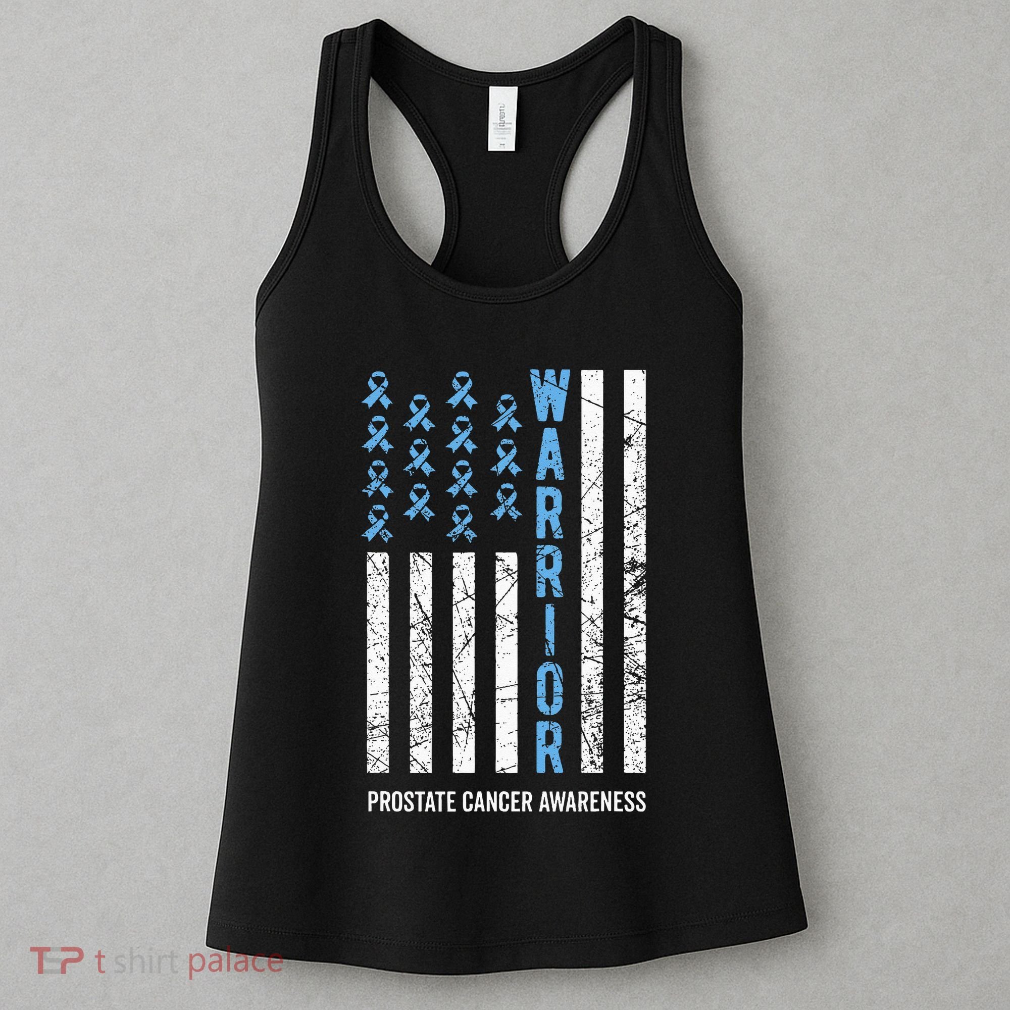 Warrior Light Blue Ribbon Prostate Cancer Awareness Women's Tank Top