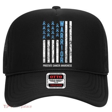 Warrior Light Blue Ribbon Prostate Cancer Awareness Hat