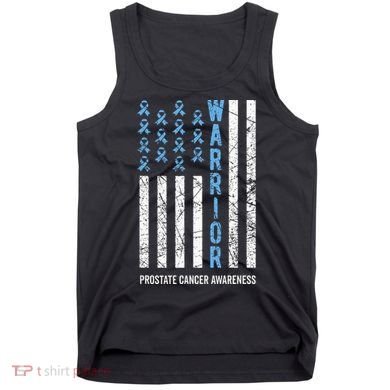 Warrior Light Blue Ribbon Prostate Cancer Awareness Tank Top