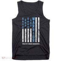 Warrior Light Blue Ribbon Prostate Cancer Awareness Tank Top thumb 0