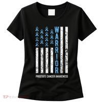 Warrior Light Blue Ribbon Prostate Cancer Awareness Women's T-Shirt thumb 0