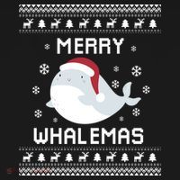Whale Lover Christmas Ugly Xmas Whale Sweater Whale Gift Great Gift Women's Hoodie thumb 2
