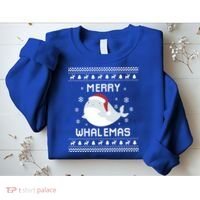Whale Lover Christmas Ugly Xmas Whale Sweater Whale Gift Great Gift Sweatshirt thumb 2