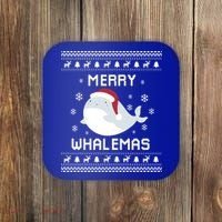 Whale Lover Christmas Ugly Xmas Whale Sweater Whale Gift Great Gift Coaster thumb 0