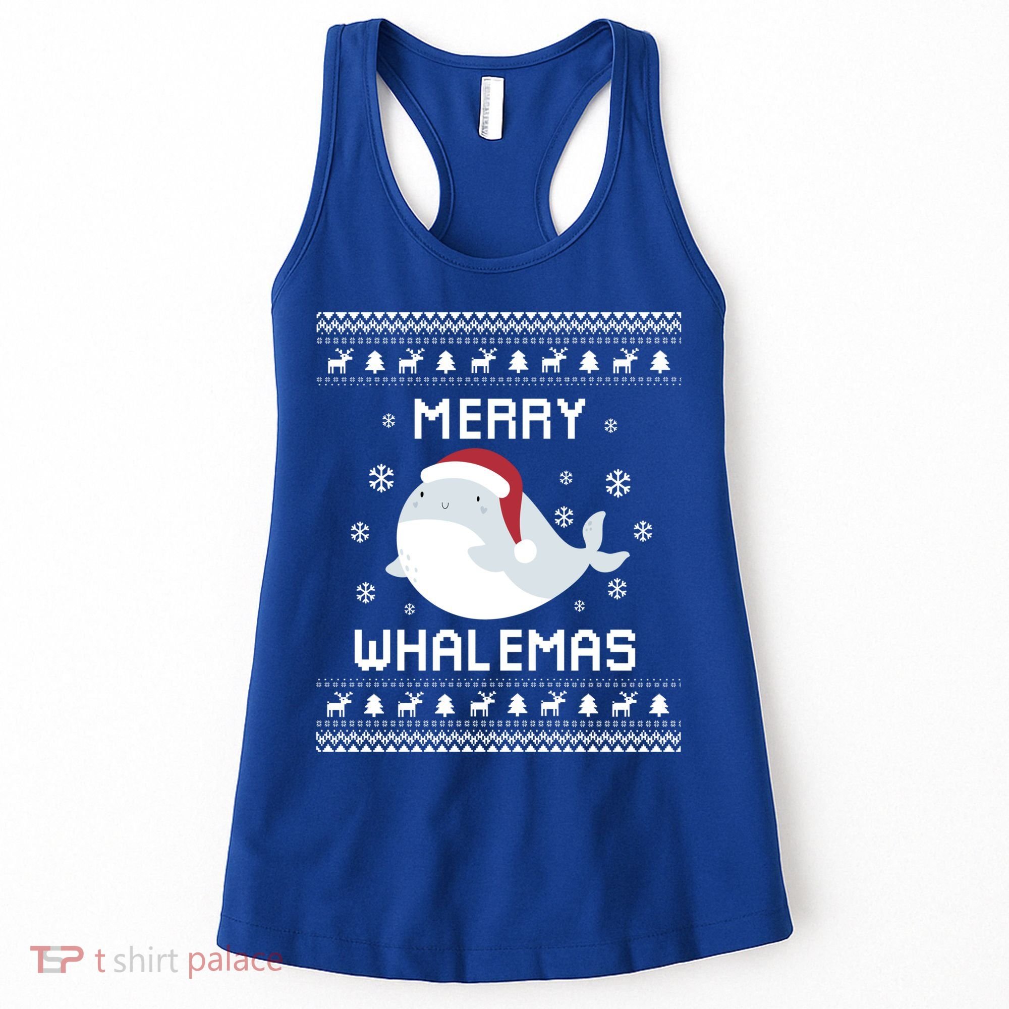 Whale Lover Christmas Ugly Xmas Whale Sweater Whale Gift Great Gift Women's Tank Top