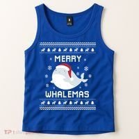 Whale Lover Christmas Ugly Xmas Whale Sweater Whale Gift Great Gift Tank Top thumb 2