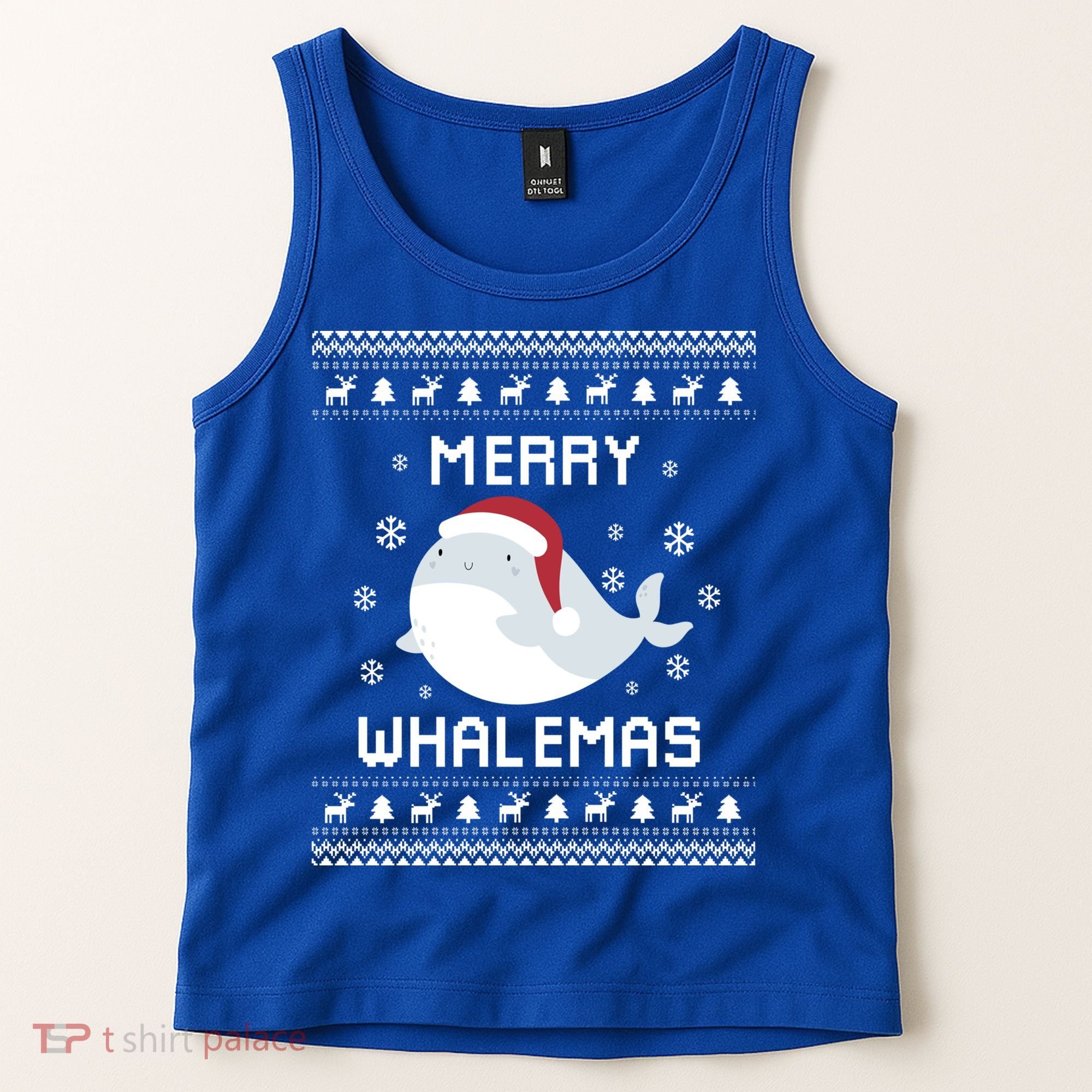 Whale Lover Christmas Ugly Xmas Whale Sweater Whale Gift Great Gift Tank Top