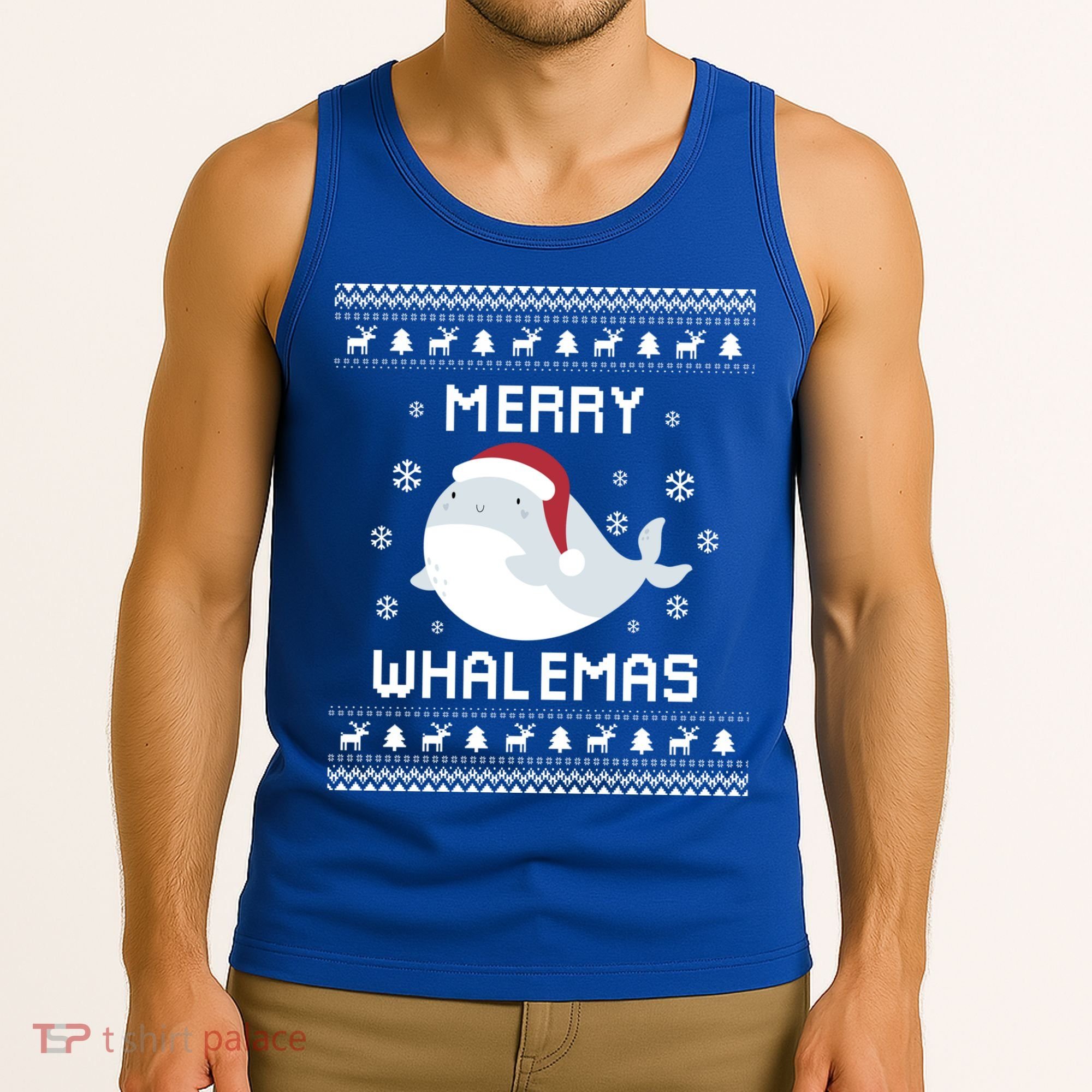 Whale Lover Christmas Ugly Xmas Whale Sweater Whale Gift Great Gift Tank Top