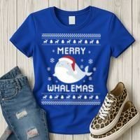 Whale Lover Christmas Ugly Xmas Whale Sweater Whale Gift Great Gift Women's T-Shirt thumb 3