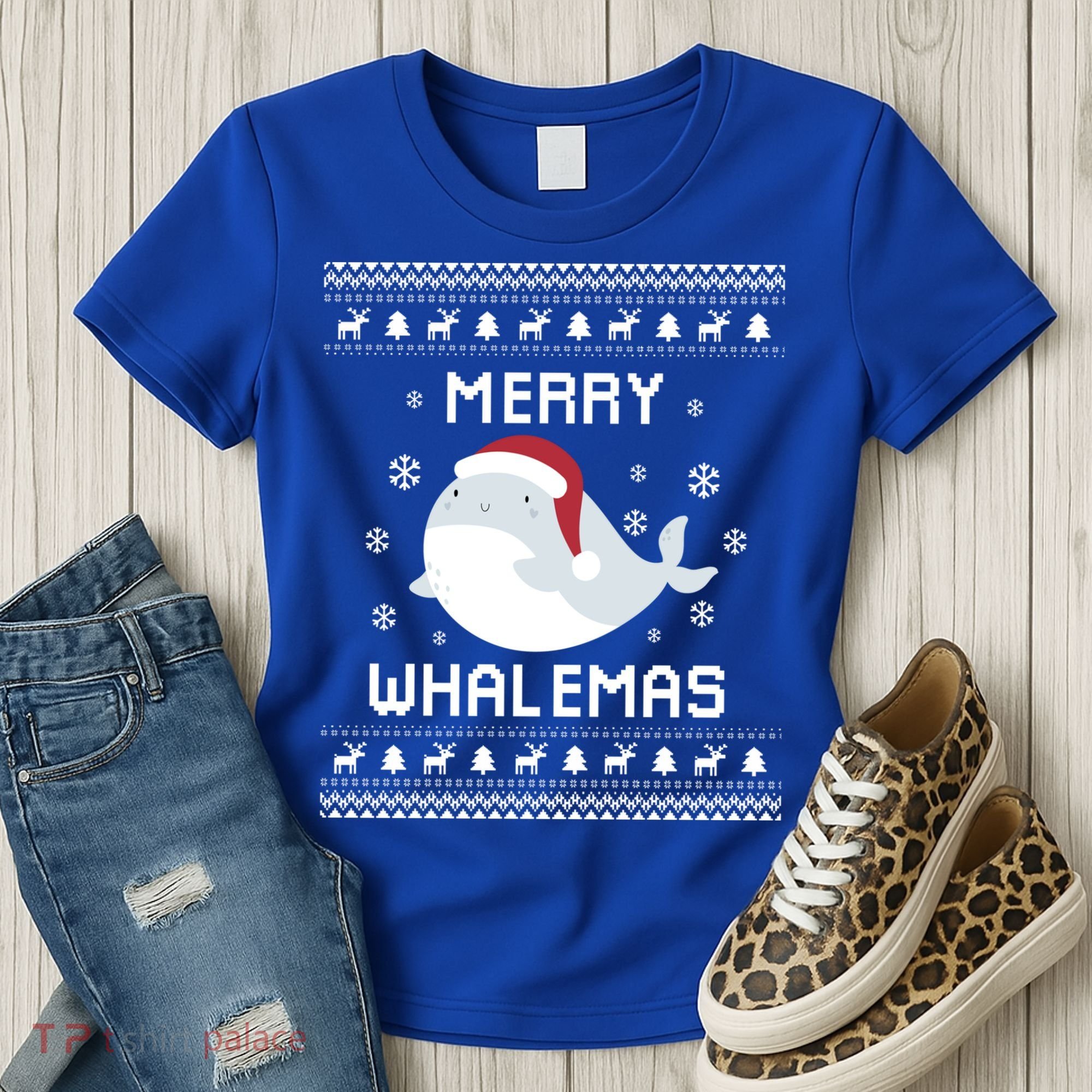 Whale Lover Christmas Ugly Xmas Whale Sweater Whale Gift Great Gift Women's T-Shirt