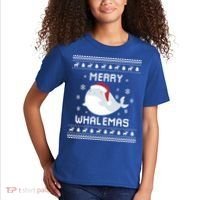 Whale Lover Christmas Ugly Xmas Whale Sweater Whale Gift Great Gift Kids T-Shirt thumb 2