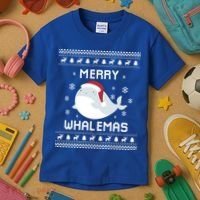 Whale Lover Christmas Ugly Xmas Whale Sweater Whale Gift Great Gift Kids T-Shirt thumb 3