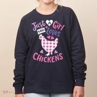 Who Loves Chickens Chicken Hen Love Cute Women's Sweatshirt thumb 0