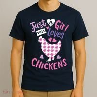 Who Loves Chickens Chicken Hen Love Cute T-Shirt thumb 3
