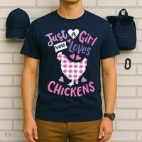 Who Loves Chickens Chicken Hen Love Cute T-Shirt thumb 6