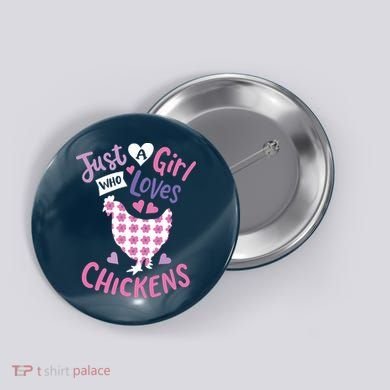 Who Loves Chickens Chicken Hen Love Cute Button