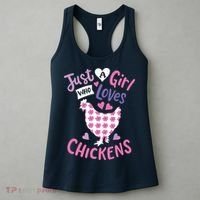 Who Loves Chickens Chicken Hen Love Cute Women's Tank Top thumb 3