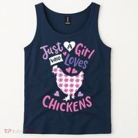 Who Loves Chickens Chicken Hen Love Cute Tank Top thumb 2