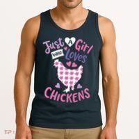 Who Loves Chickens Chicken Hen Love Cute Tank Top thumb 3