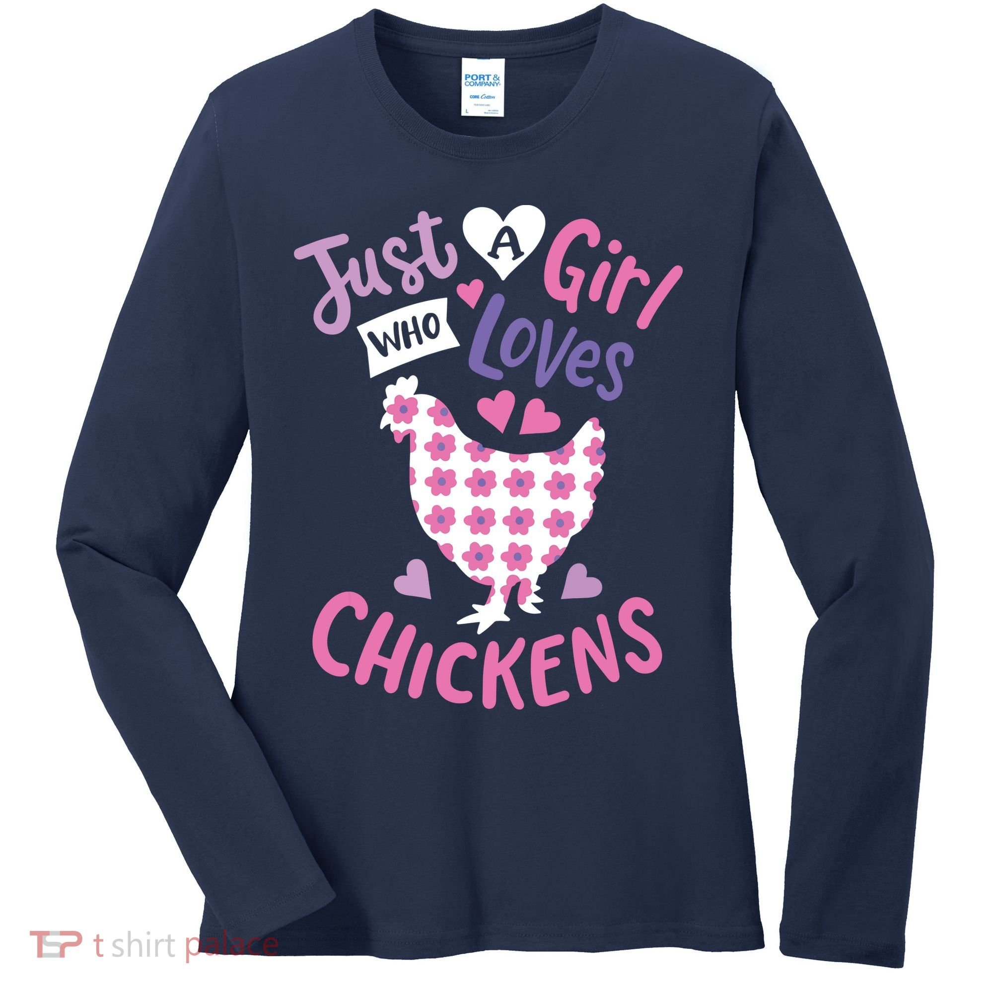 Who Loves Chickens Chicken Hen Love Cute Women's Long Sleeve Shirt